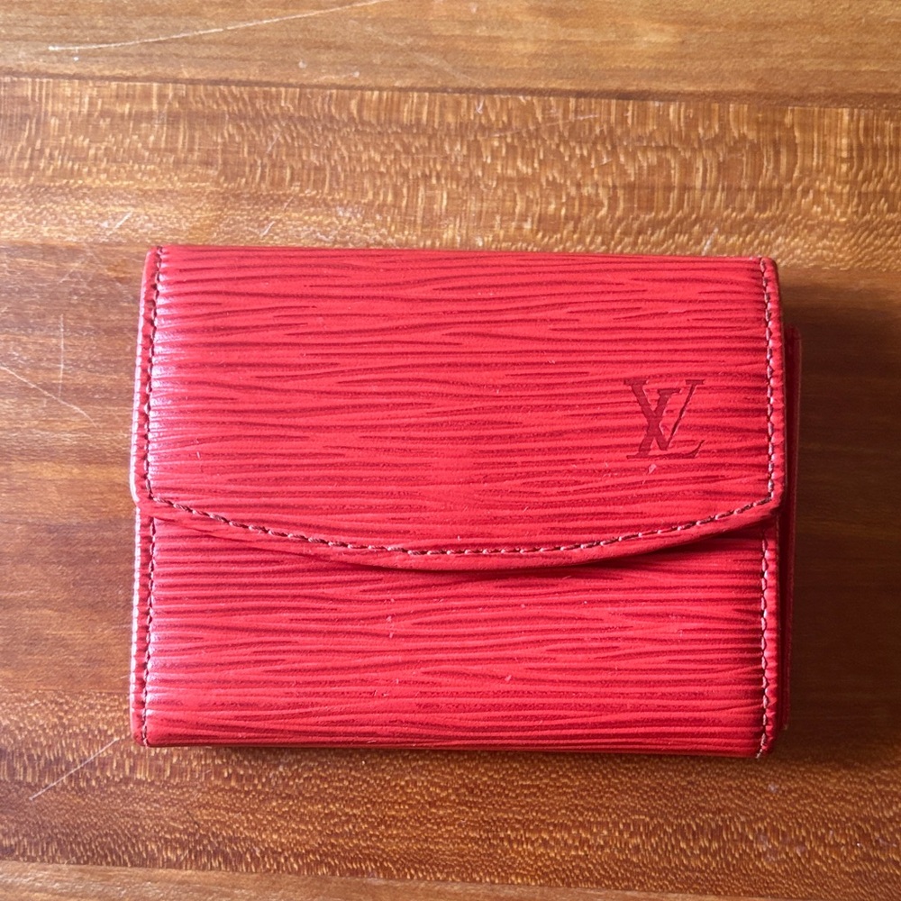 Louis Vuitton Red Epi Rosalie Coin Purse / Wallet